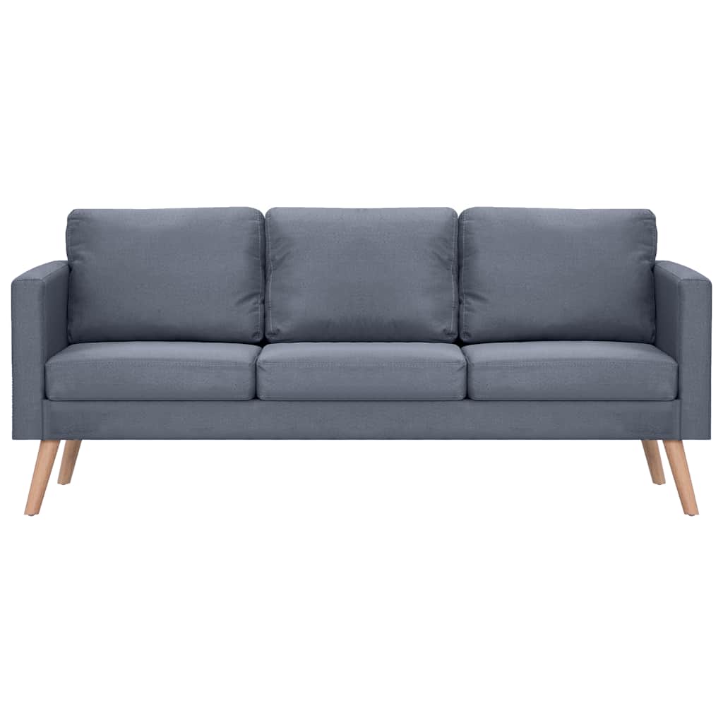 vidaXL Sofagarnitur 2-Sitzer und 3-Sitzer Stoff Dunkelgrau