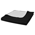 vidaXL Zweiseitige Tagesdecke Gesteppt Schwarz/Weiß 230x260 cm