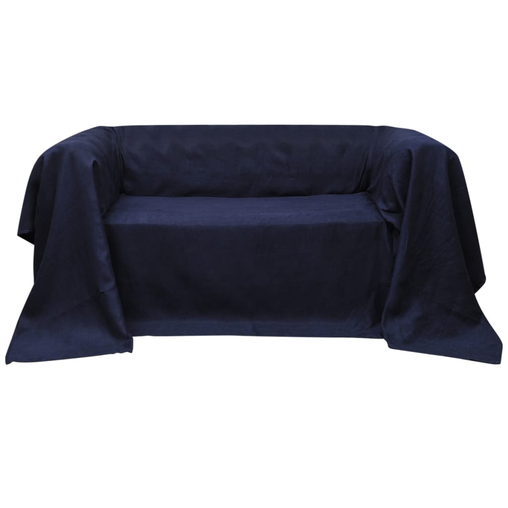 Micro-Suede Sofaüberwurf Tagesdecke Creme 210 x 280 cm