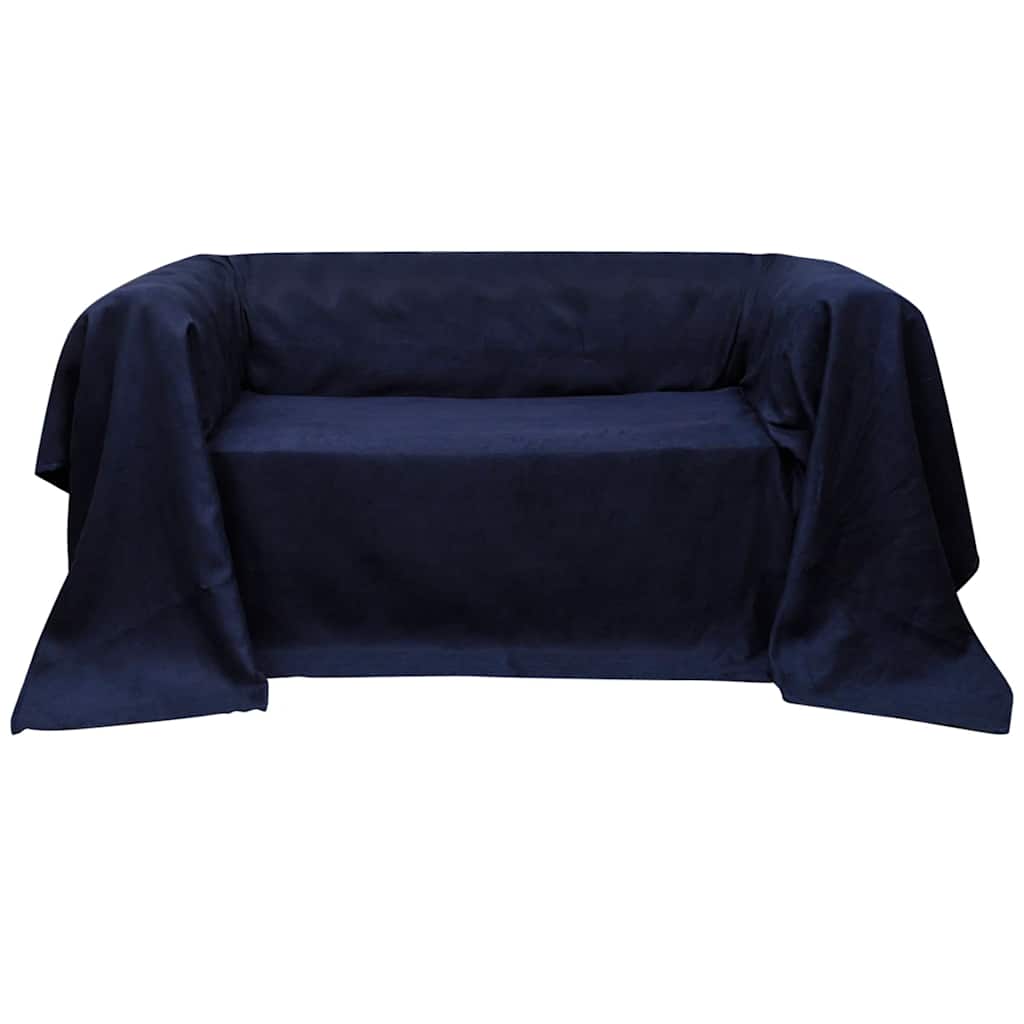 Micro-Suede Sofaüberwurf Tagesdecke Creme 210 x 280 cm