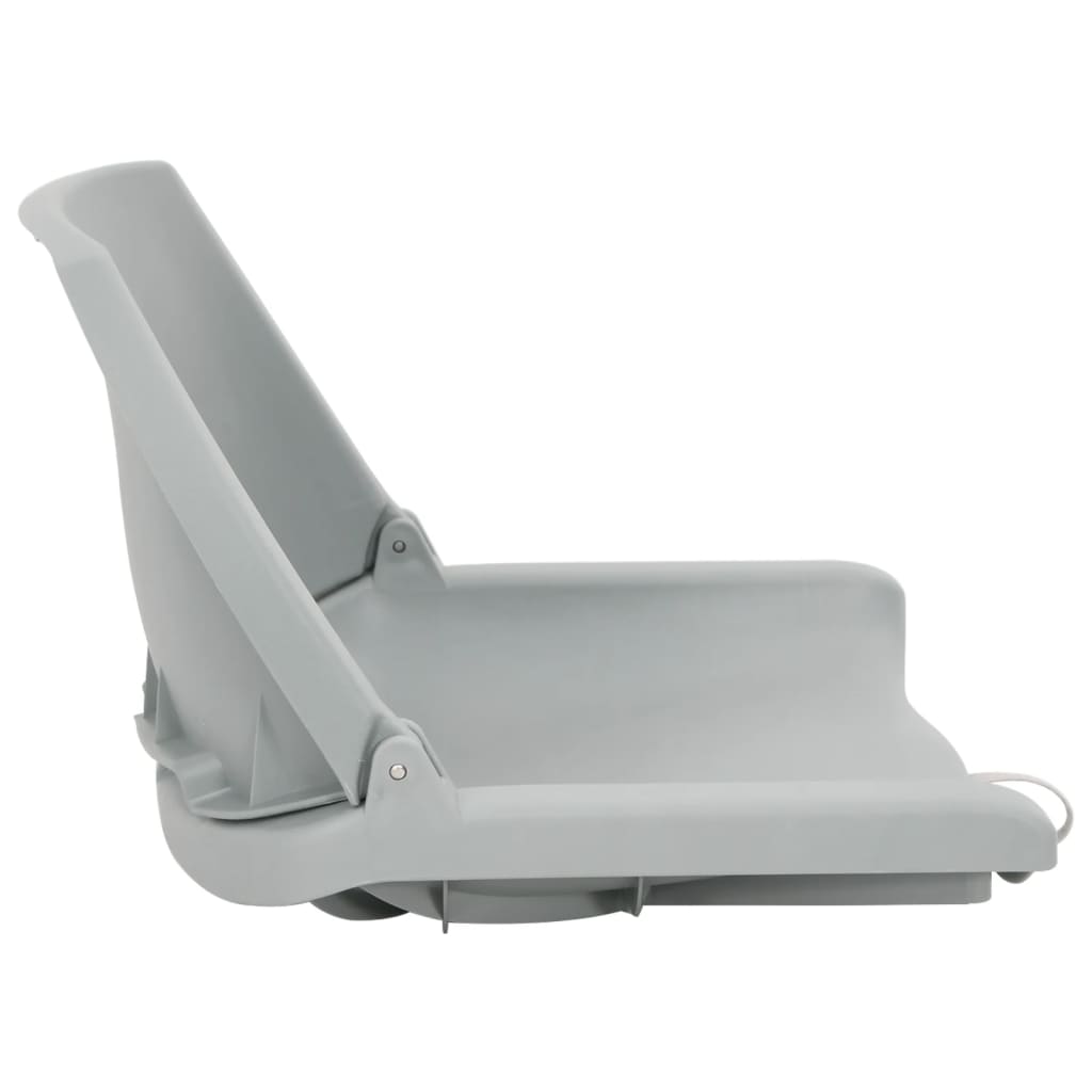 vidaXL 2-tlg. Bootssitz-Set Klappbar Grau