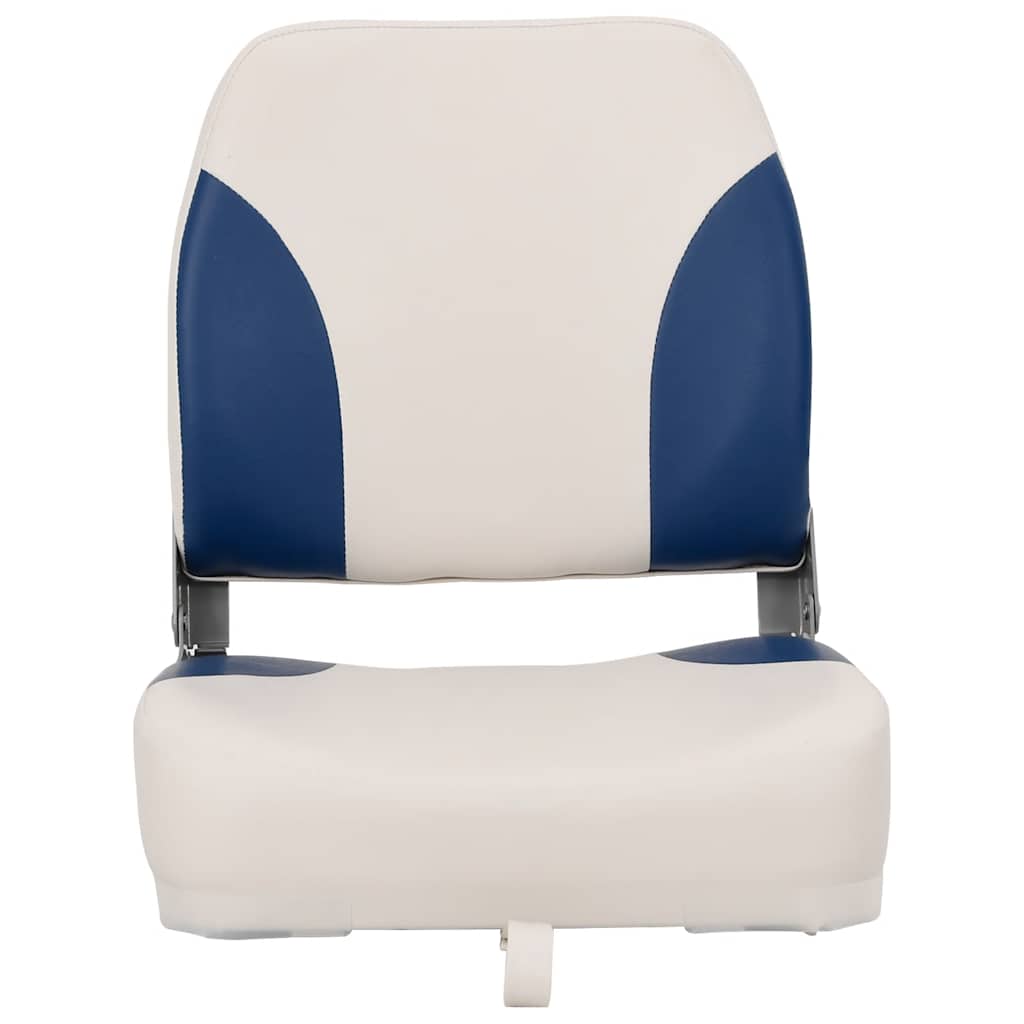 vidaXL Klappbarer Bootssitz 1 Set mit Polster in Blau-Weiß