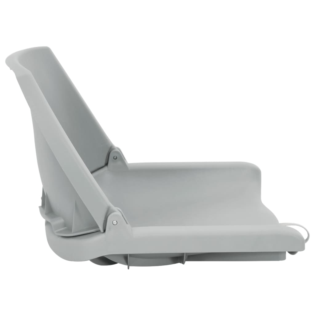 vidaXL 4-tlg. Bootssitz-Set Klappbar Grau