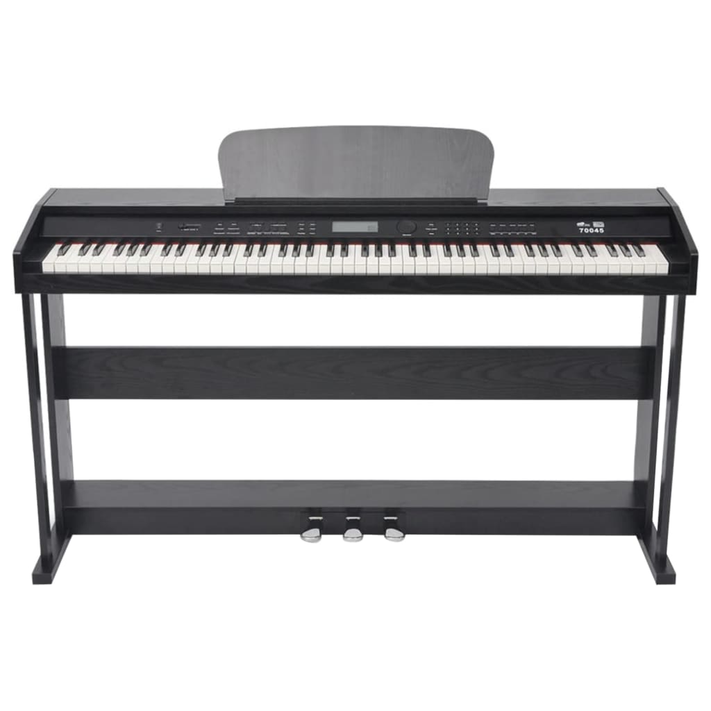 vidaXL Digitalpiano mit 88 Tasten und Pedalen Schwarz Melaminplatte