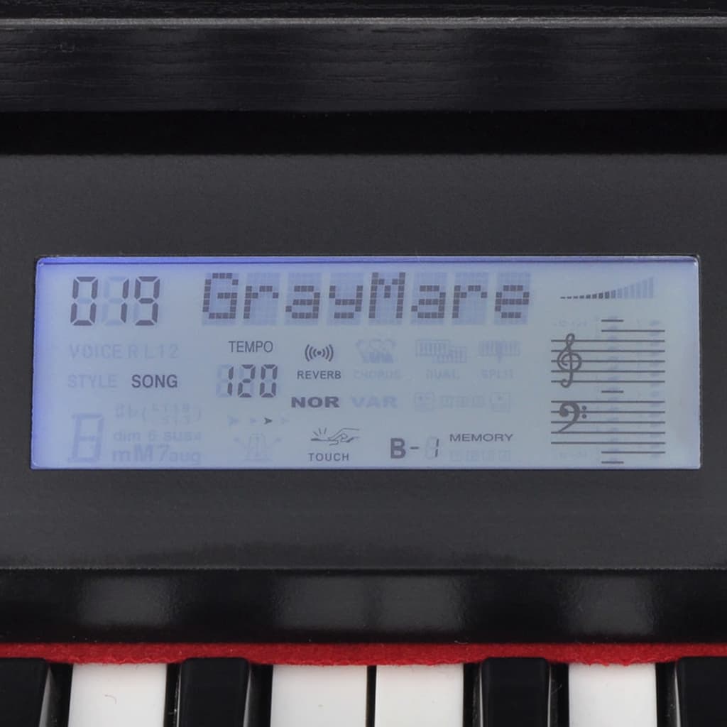 vidaXL Digitalpiano mit 88 Tasten und Pedalen Schwarz Melaminplatte
