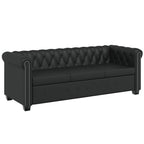 vidaXL Chesterfield-Sofas 2-Sitzer und 3-Sitzer Kunstleder Schwarz