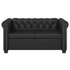 vidaXL Chesterfield-Sofas 2-Sitzer und 3-Sitzer Kunstleder Schwarz