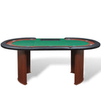 vidaXL Pokertisch für 10 Spieler mit Dealerbereich und Chipablage Grün