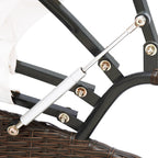 vidaXL Outdoor-Loungebett mit Dach Poly Rattan Braun