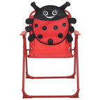 vidaXL 3-tlg. Garten-Bistro-Set für Kinder mit Sonnenschirm Rot