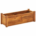vidaXL Garten-Hochbeet Akazienholz 76x27,6x25 cm