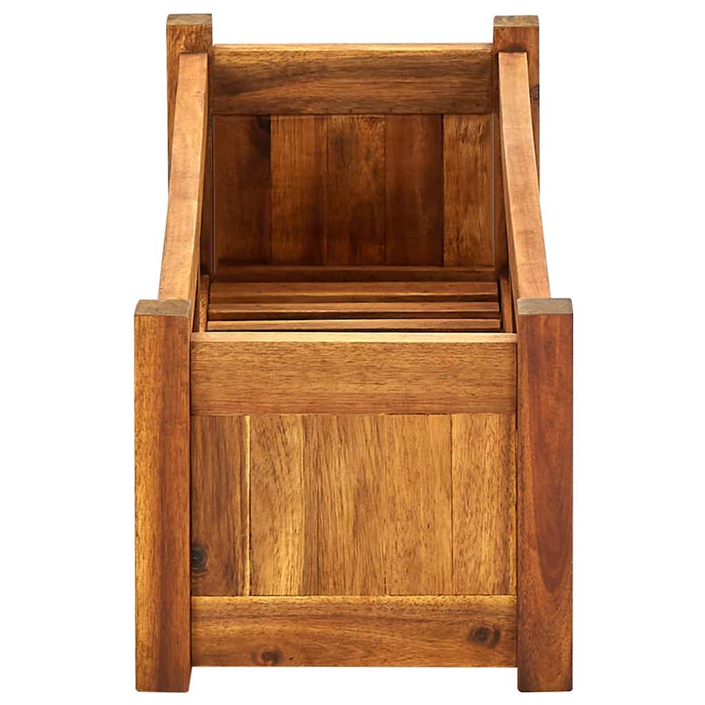 vidaXL Garten-Hochbeet Akazienholz 76x27,6x25 cm