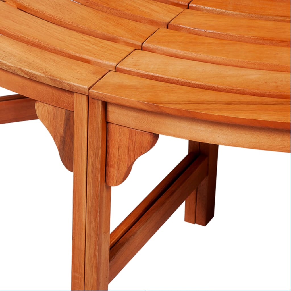 vidaXL Baumbank Ø 160 cm Holz