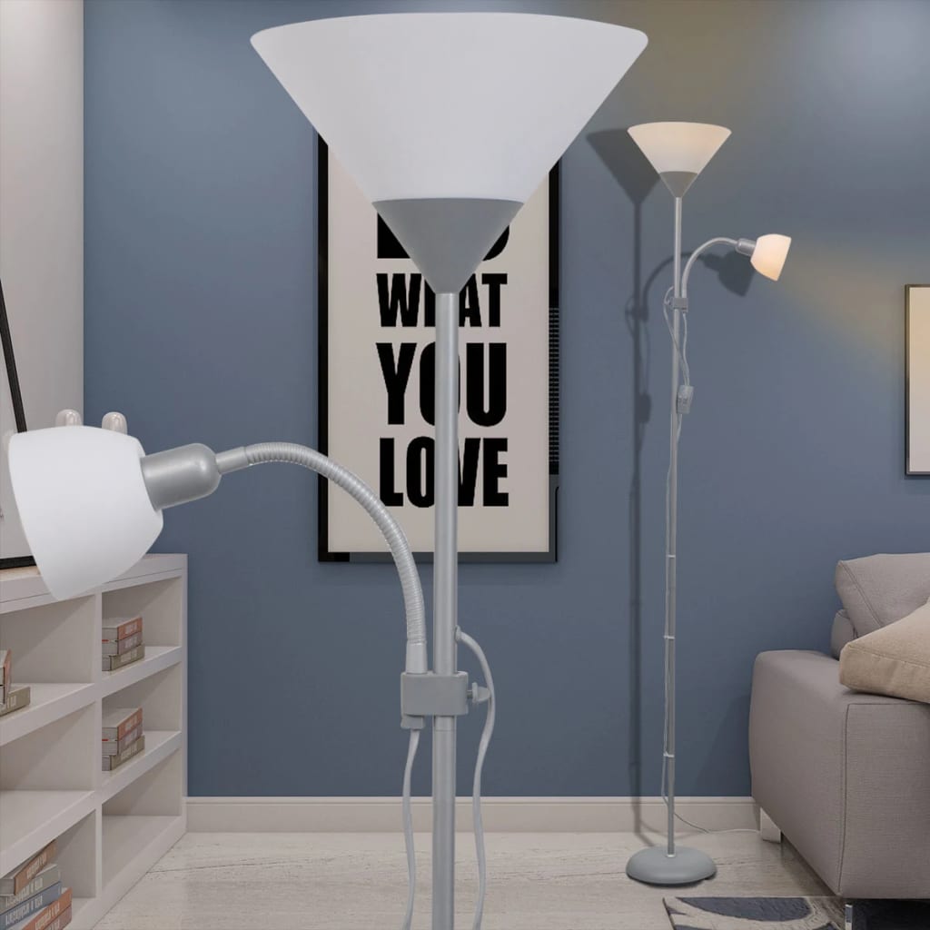 vidaXL Stehlampe Grau