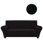 vidaXL Stretch-Sofahusse Schwarz Polyester-Jersey