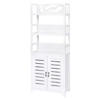 vidaXL Badezimmerschrank Albuquerque Holz Weiß 46x24x117,5 cm