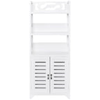 vidaXL Badezimmerschrank Albuquerque Holz Weiß 46x24x117,5 cm