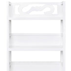 vidaXL Badezimmerschrank Albuquerque Holz Weiß 46x24x117,5 cm