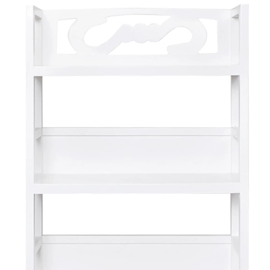 vidaXL Badezimmerschrank Albuquerque Holz Weiß 46x24x117,5 cm