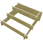 vidaXL 3-stufiger Pflanzkübel 90 x 90 x 35 cm Holz Imprägniert