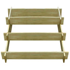 vidaXL 3-stufiger Pflanzkübel 90 x 90 x 35 cm Holz Imprägniert