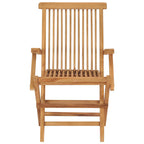 vidaXL Gartenstühle 2 Stk. Klappbar Massivholz Teak