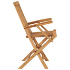vidaXL Gartenstühle 2 Stk. Klappbar Massivholz Teak