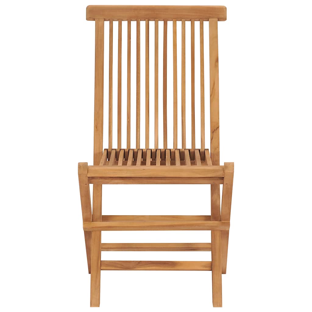 vidaXL Klappbare Gartenstühle 2 Stk. Massivholz Teak
