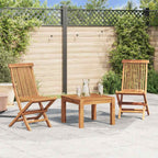 vidaXL Klappbare Gartenstühle 2 Stk. Massivholz Teak