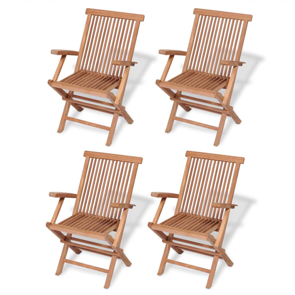 vidaXL 5-tlg. Garten-Essgruppe Klappbar Massivholz Teak
