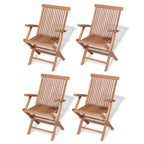 vidaXL 5-tlg. Garten-Essgruppe Klappbar Massivholz Teak