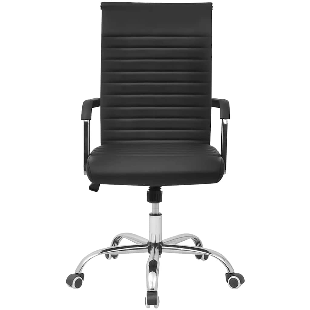 vidaXL Bürostuhl Kunstleder 55x63 cm Schwarz