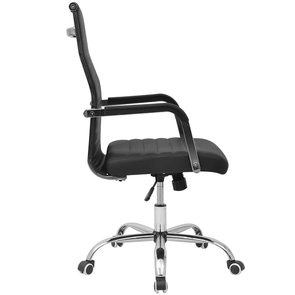 vidaXL Bürostuhl Kunstleder 55x63 cm Schwarz