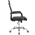 vidaXL Bürostuhl Kunstleder 55x63 cm Schwarz