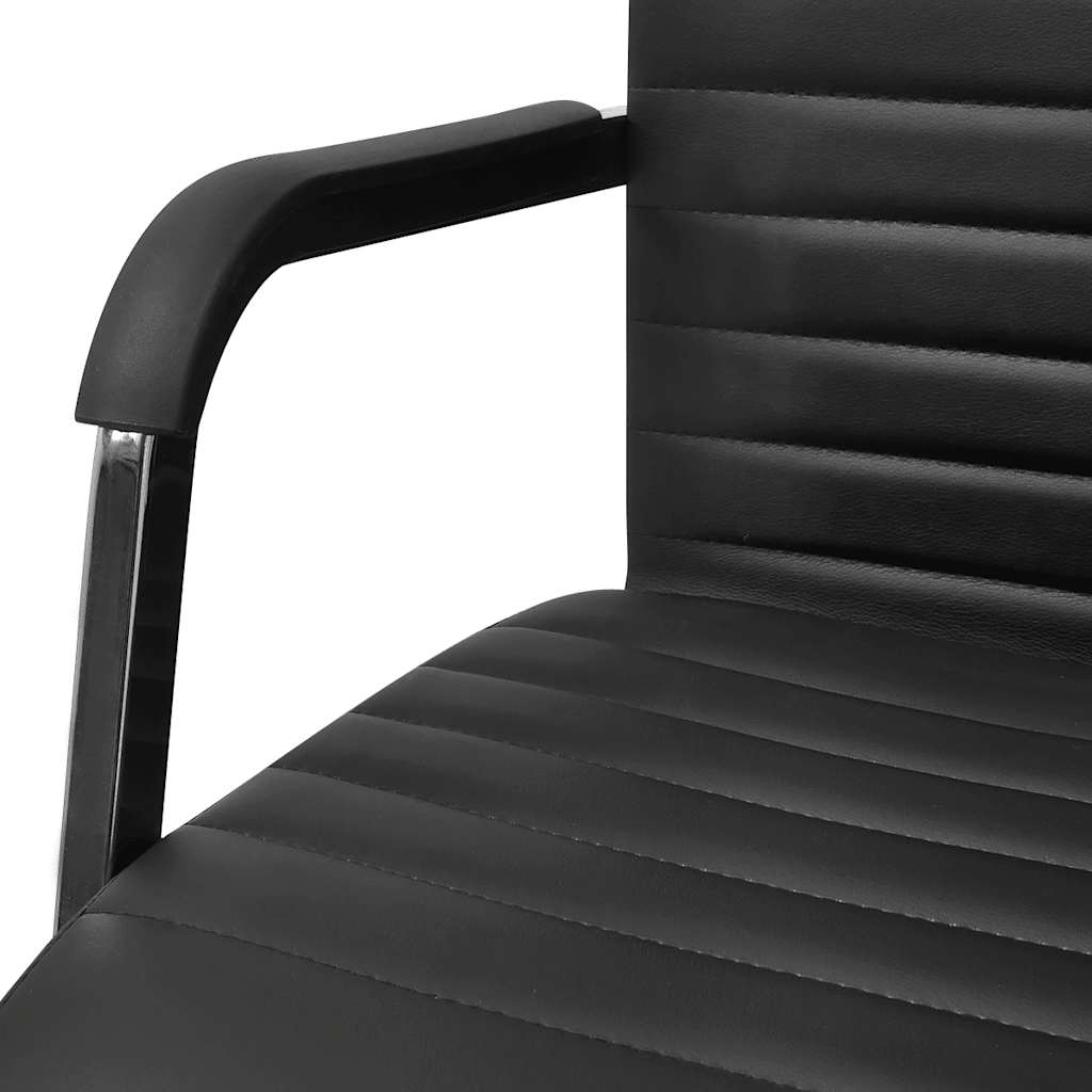 vidaXL Bürostuhl Kunstleder 55x63 cm Schwarz