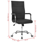 vidaXL Bürostuhl Kunstleder 55x63 cm Schwarz