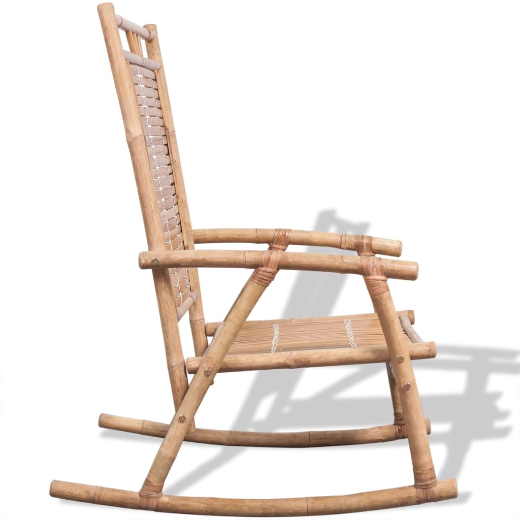vidaXL Schaukelstuhl Bambus
