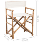 vidaXL Klappbarer Regiestuhl 2 Stk. Bambus und Canvas