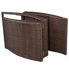 vidaXL Klappbare Sonnenliege mit Auflage Poly Rattan Braun
