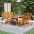 vidaXL 7-tlg. Garten-Essgruppe Massivholz Akazie 150-200 cm