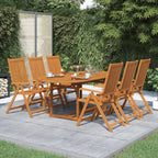 vidaXL 7-tlg. Garten-Essgruppe Massivholz Akazie 150-200 cm