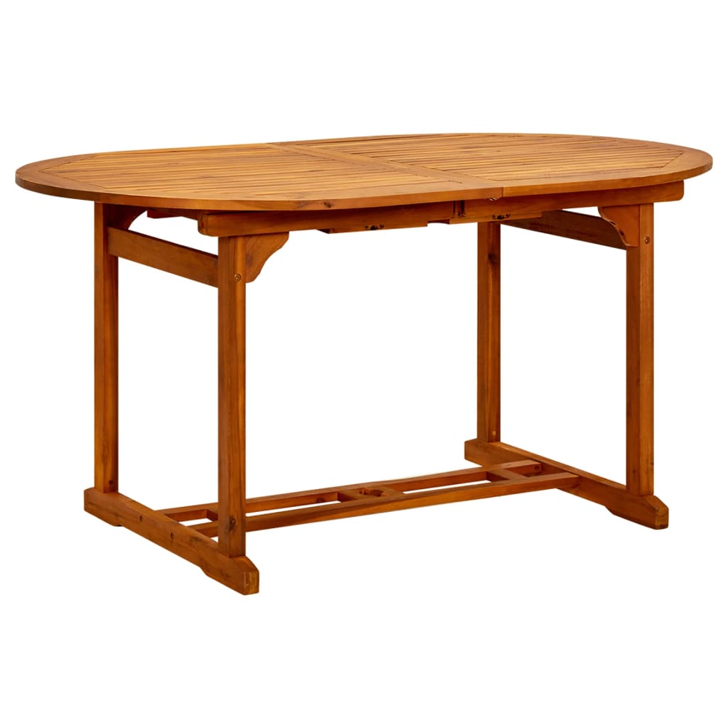 vidaXL Gartentisch (150-200)x100x75 cm Massivholz Akazie