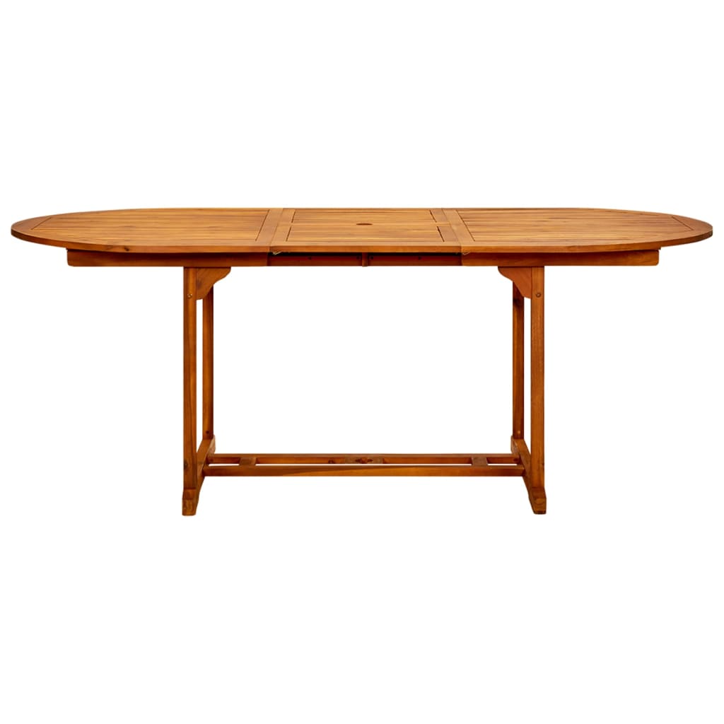 vidaXL Gartentisch (150-200)x100x75 cm Massivholz Akazie
