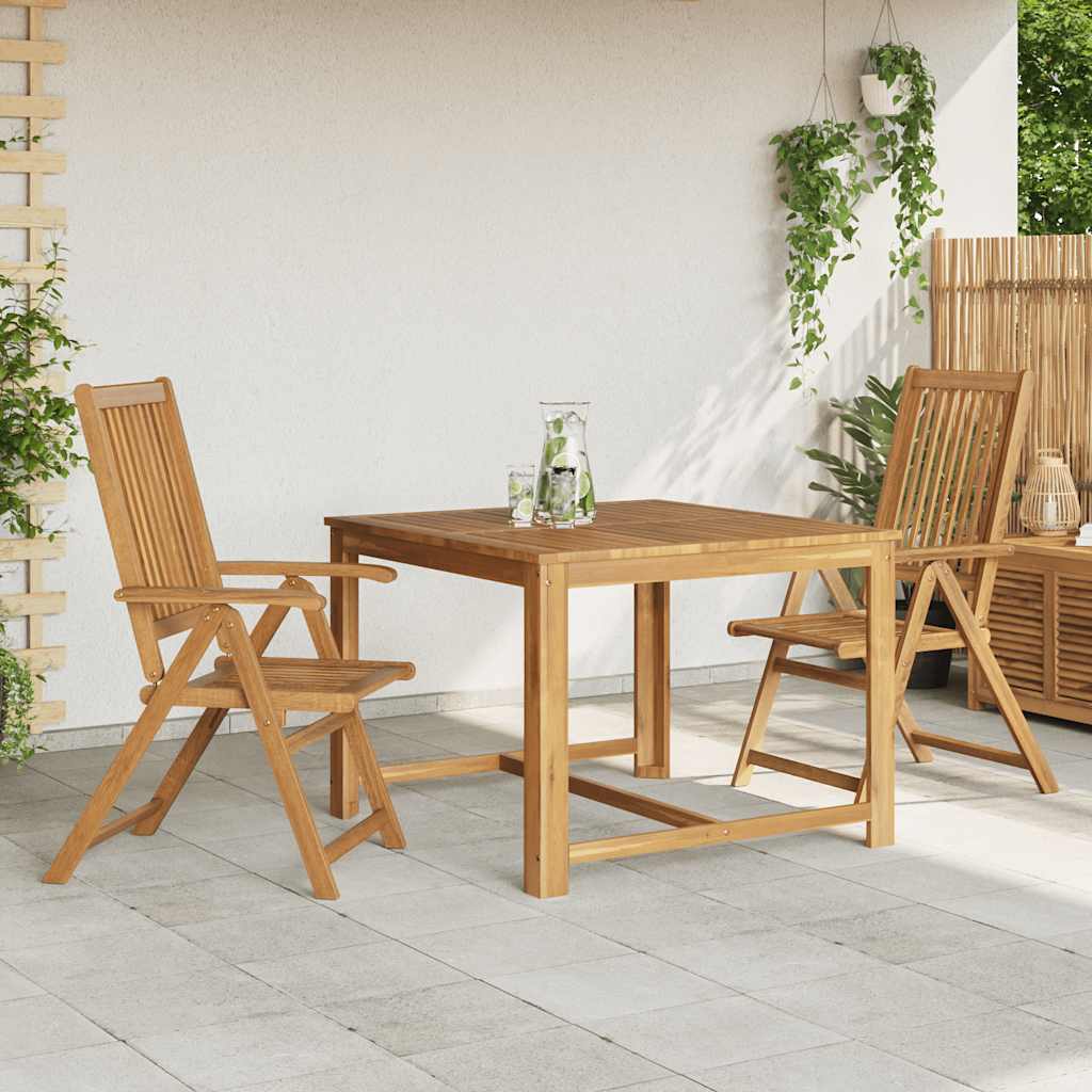 vidaXL Gartenstühle 2 Stk. Klappbar Akazie Massivholz Braun