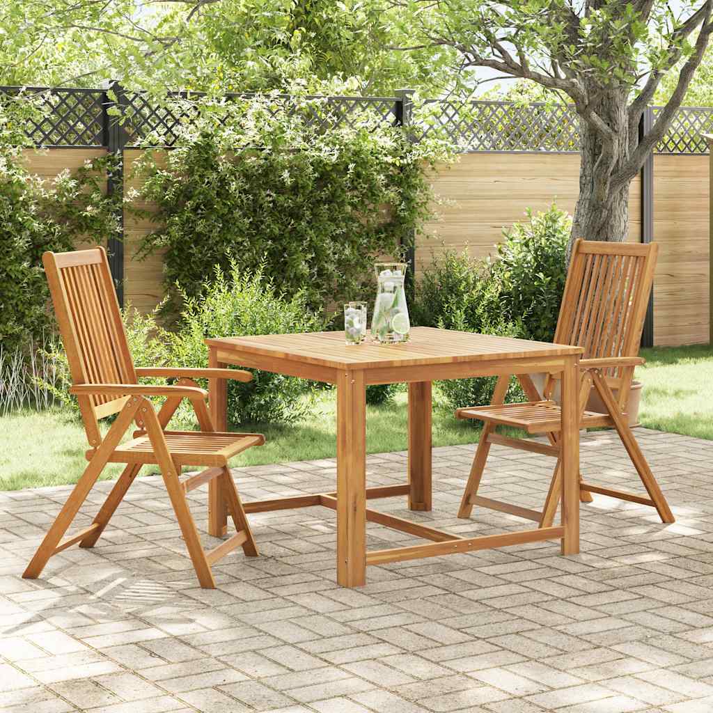 vidaXL Gartenstühle 2 Stk. Klappbar Akazie Massivholz Braun