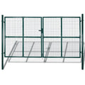 vidaXL Doppeltür-Gartentor 300x150 cm pulverbeschichteter Stahl