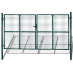vidaXL Doppeltür-Gartentor 300x150 cm pulverbeschichteter Stahl