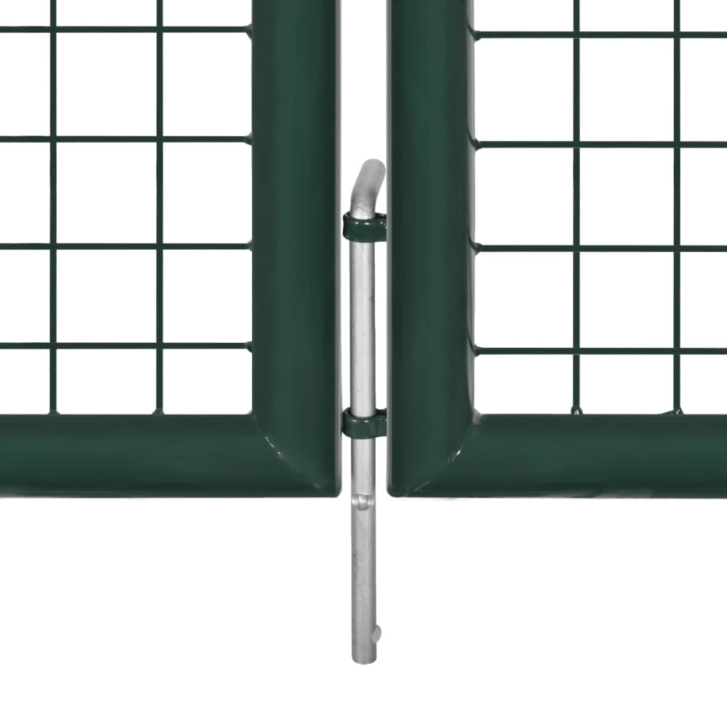 vidaXL Doppeltür-Gartentor 300x150 cm pulverbeschichteter Stahl