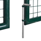 vidaXL Doppeltür-Gartentor 300x150 cm pulverbeschichteter Stahl
