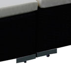 vidaXL 12-tlg. Garten-Lounge-Set mit Kissen Poly Rattan Schwarz